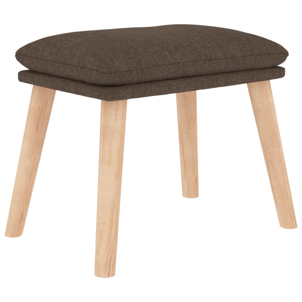 Relaxstoel met voetenbank stof taupe