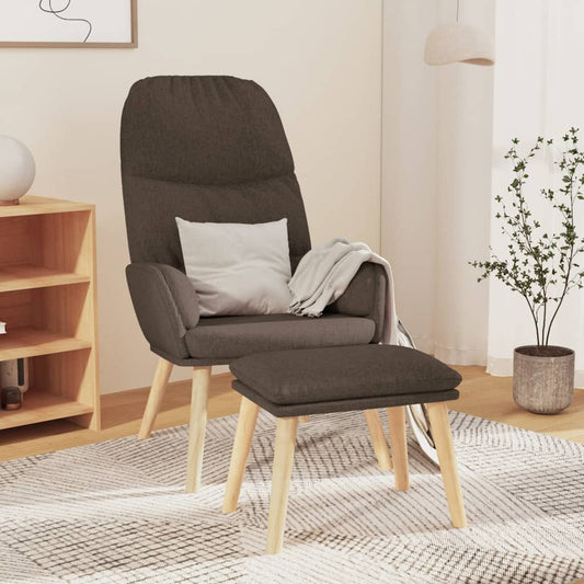 Relaxstoel met voetenbank stof taupe is nu te koop bij PeponiXL, paradijselijk wonen!