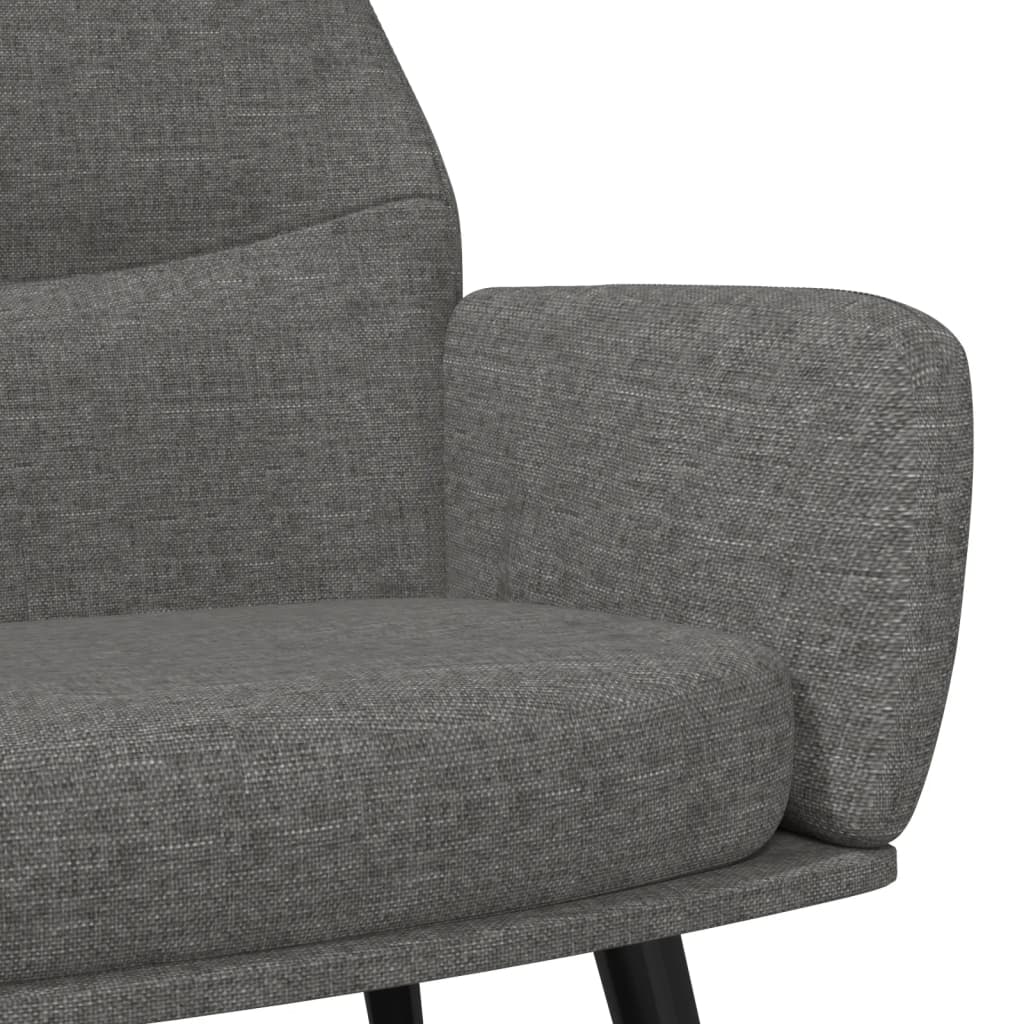 Relaxstoel met voetenbank stof lichtgrijs is nu te koop bij PeponiXL, paradijselijk wonen!