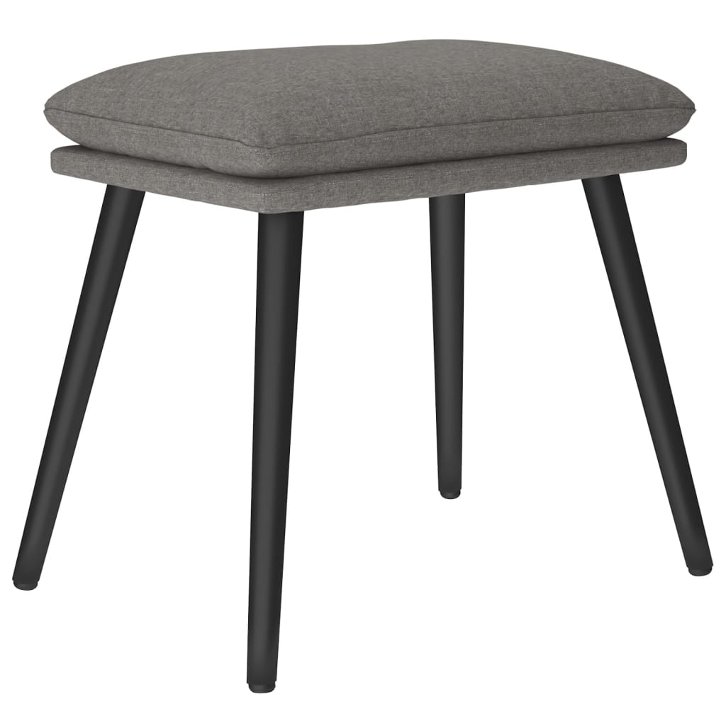 Relaxstoel met voetenbank stof lichtgrijs is nu te koop bij PeponiXL, paradijselijk wonen!