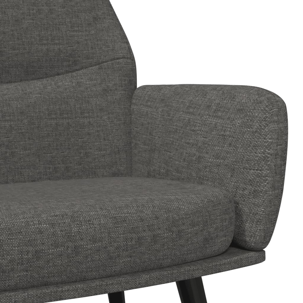 Relaxstoel met voetenbank stof donkergrijs is nu te koop bij PeponiXL, paradijselijk wonen!