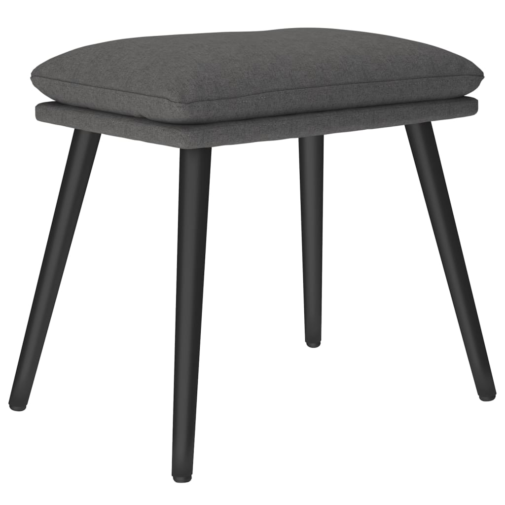 Relaxstoel met voetenbank stof donkergrijs is nu te koop bij PeponiXL, paradijselijk wonen!