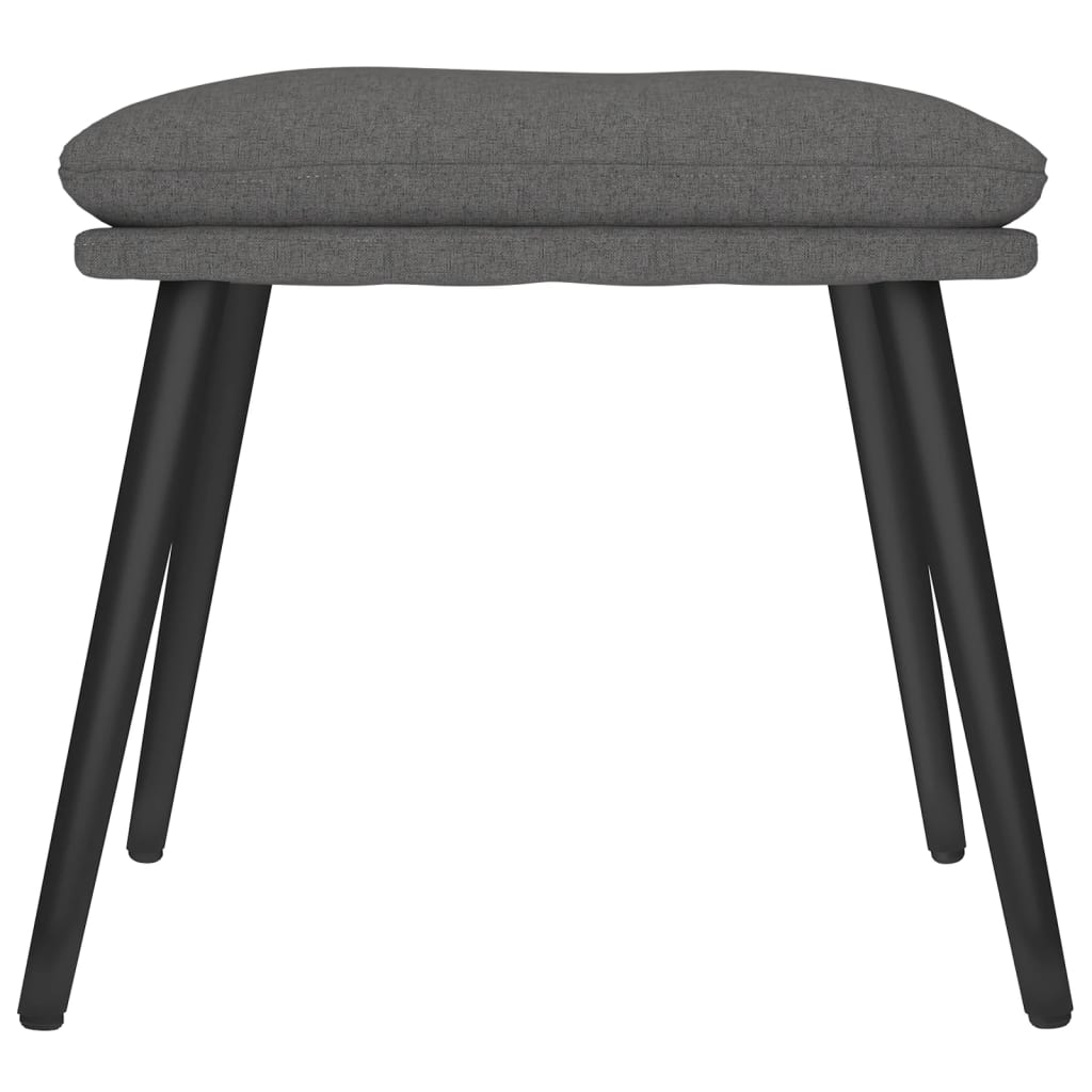 Relaxstoel met voetenbank stof donkergrijs is nu te koop bij PeponiXL, paradijselijk wonen!