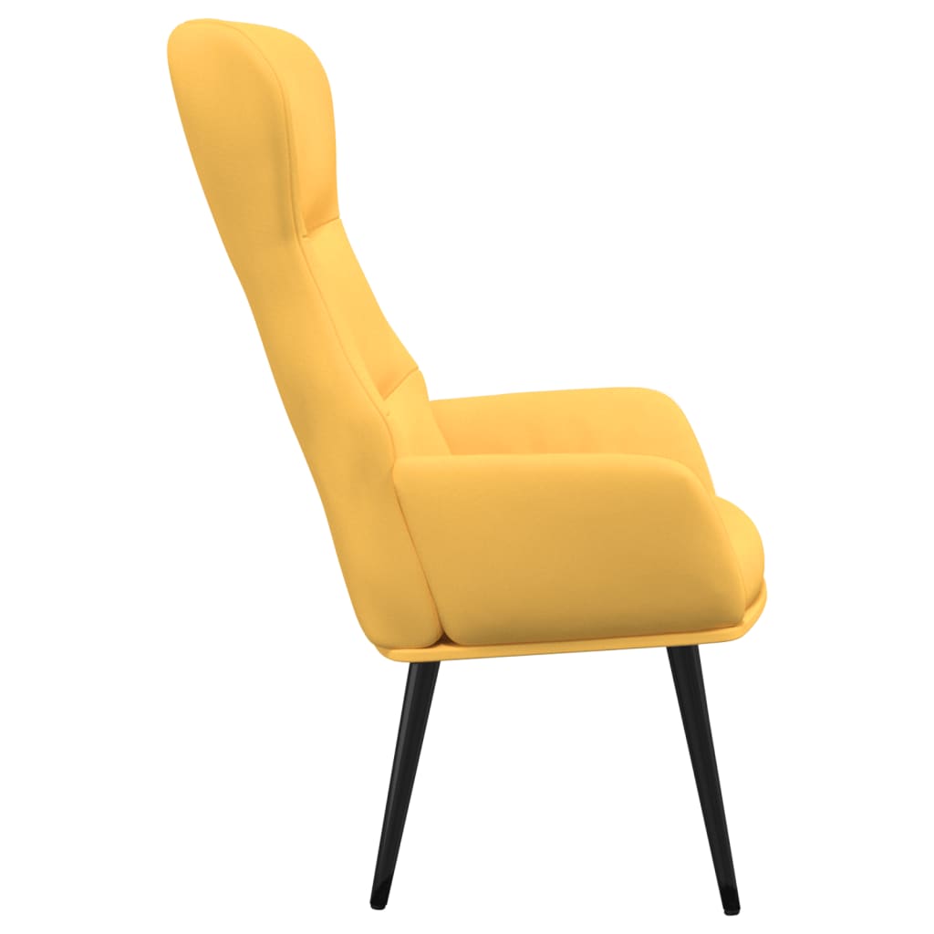 Relaxstoel met voetenbank stof mosterdgeel is nu te koop bij PeponiXL, paradijselijk wonen!