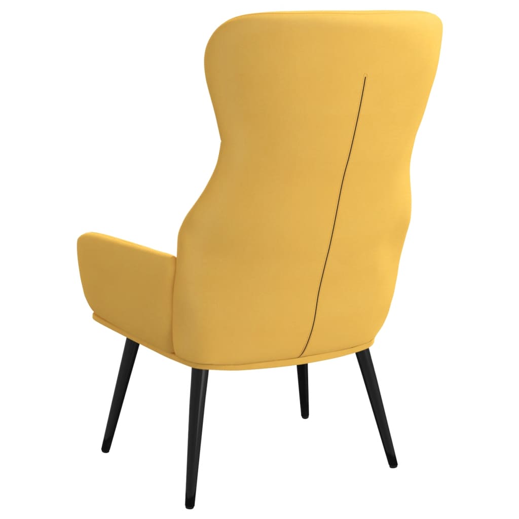 Relaxstoel met voetenbank stof mosterdgeel is nu te koop bij PeponiXL, paradijselijk wonen!
