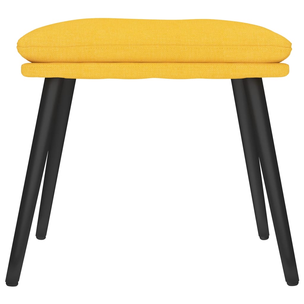 Relaxstoel met voetenbank stof mosterdgeel is nu te koop bij PeponiXL, paradijselijk wonen!