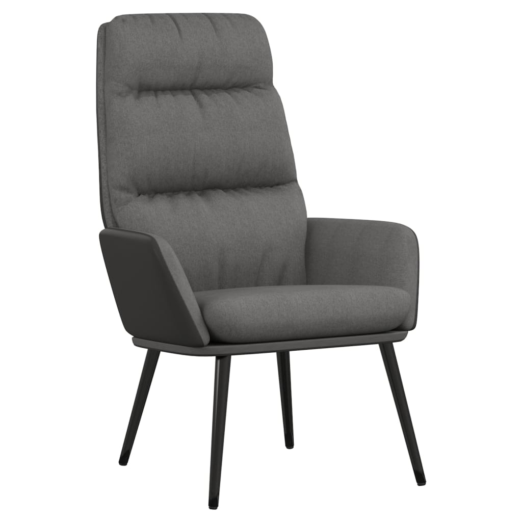 Relaxstoel met voetenbank stof en kunstleer lichtgrijs is nu te koop bij PeponiXL, paradijselijk wonen!