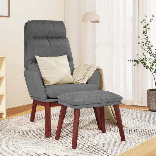 Relaxstoel met voetenbank stof lichtgrijs is nu te koop bij PeponiXL, paradijselijk wonen!