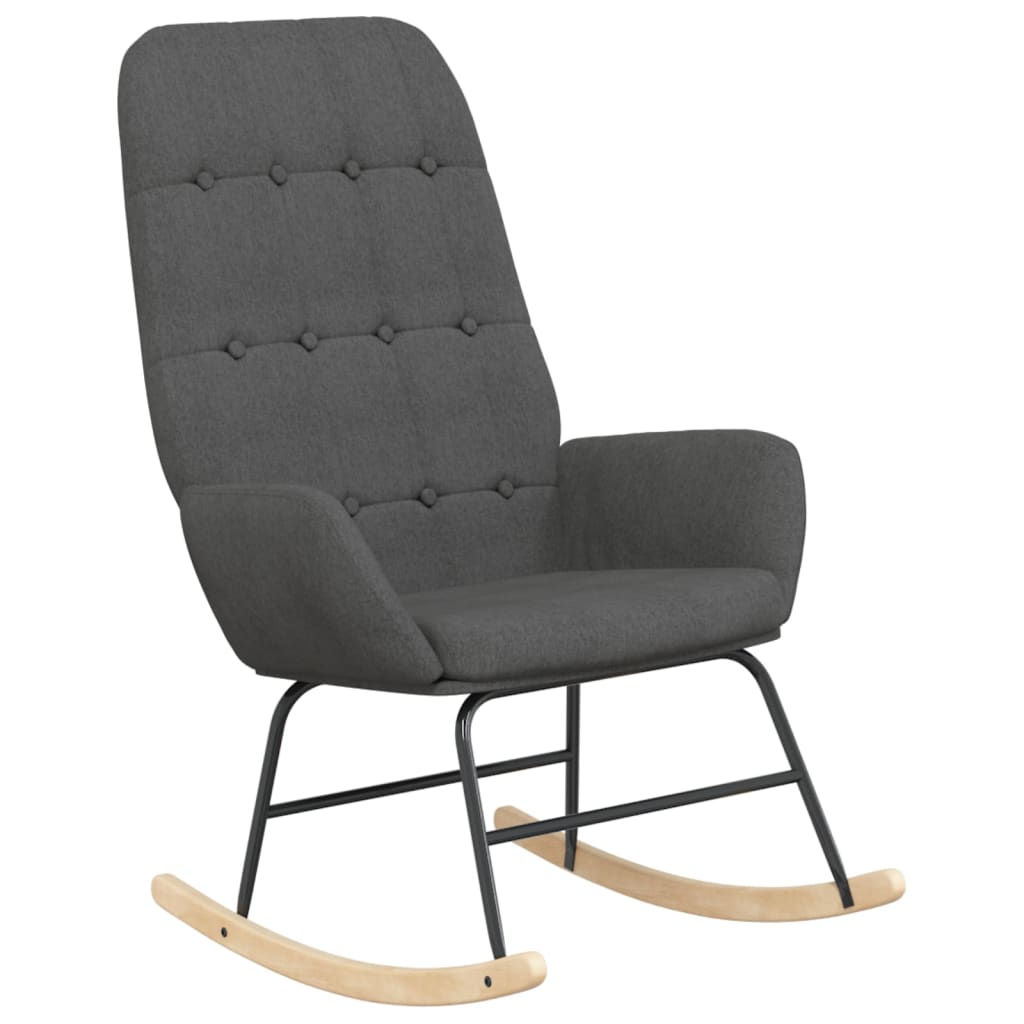 Schommelstoel met voetenbank stof donkergrijs is nu te koop bij PeponiXL, paradijselijk wonen!