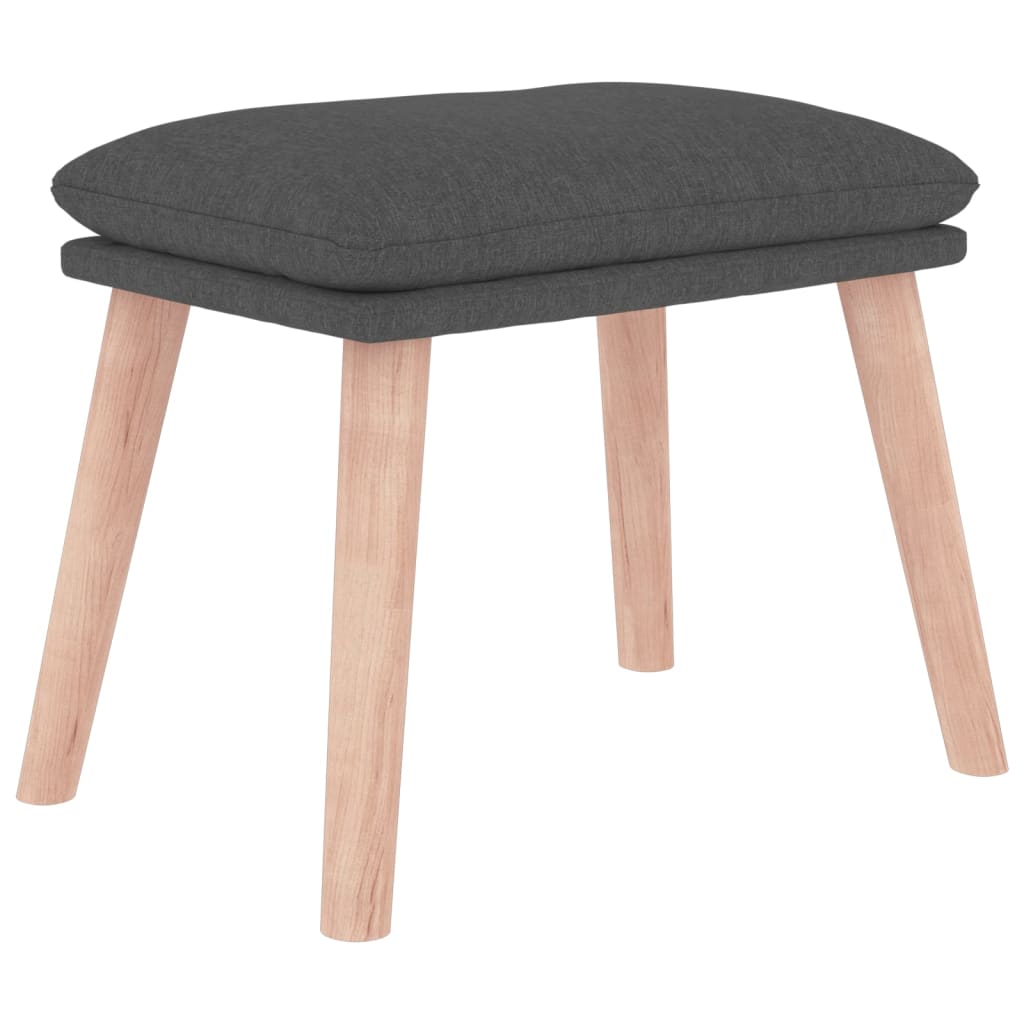 Schommelstoel met voetenbank stof donkergrijs is nu te koop bij PeponiXL, paradijselijk wonen!