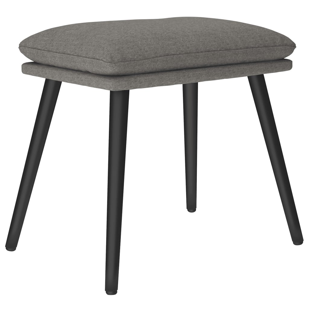 Relaxstoel met voetenbank stof lichtgrijs is nu te koop bij PeponiXL, paradijselijk wonen!
