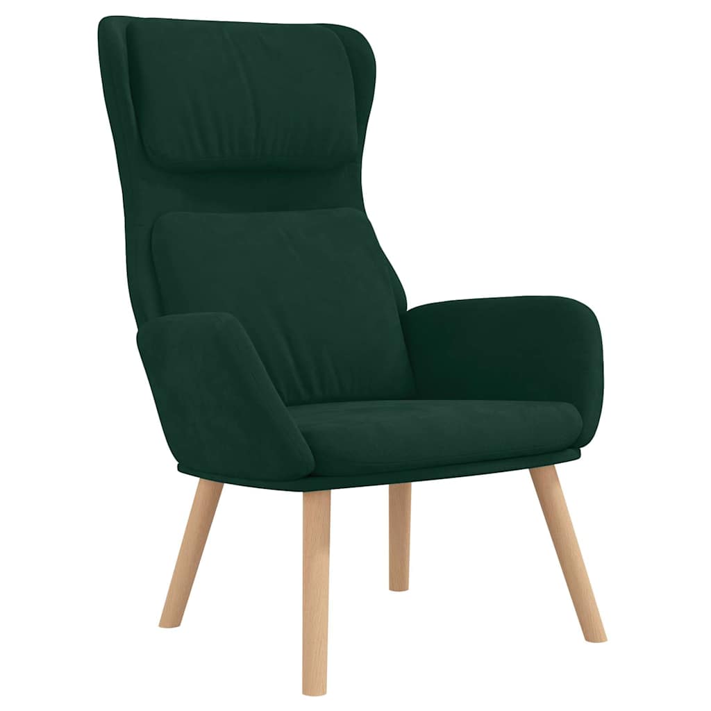 Relaxstoel met voetenbank fluweel donkergroen is nu te koop bij PeponiXL, paradijselijk wonen!