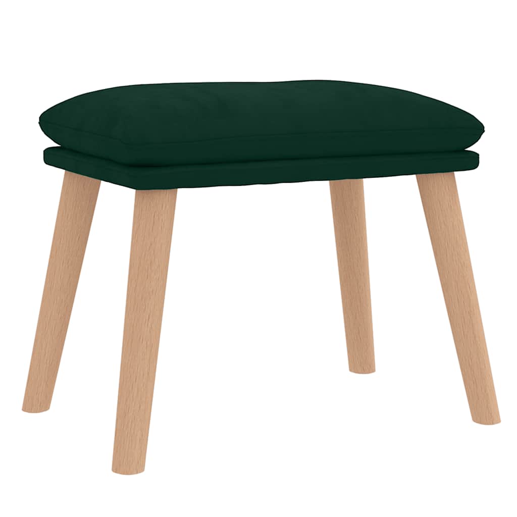 Relaxstoel met voetenbank fluweel donkergroen is nu te koop bij PeponiXL, paradijselijk wonen!