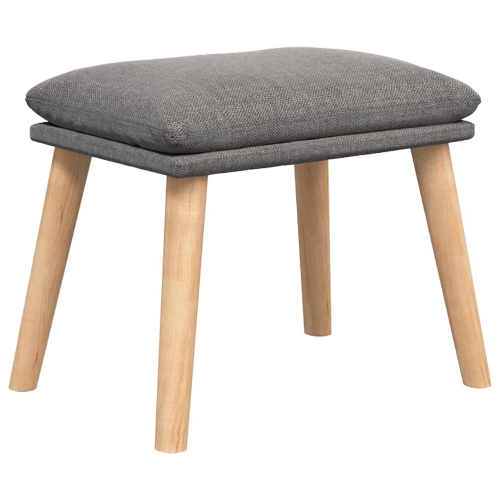 Relaxstoel met voetenbankje stof lichtgrijs is nu te koop bij PeponiXL, paradijselijk wonen!