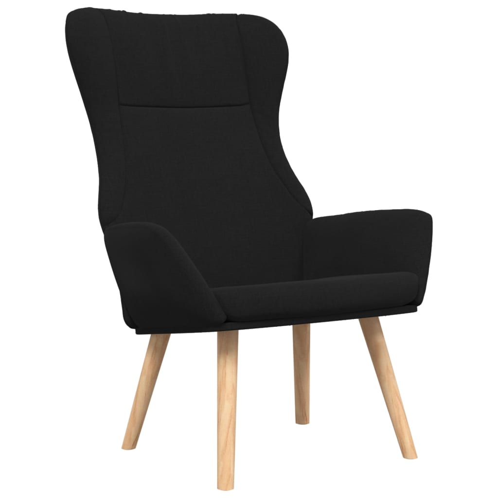 Relaxstoel met voetenbank stof zwart is nu te koop bij PeponiXL, paradijselijk wonen!