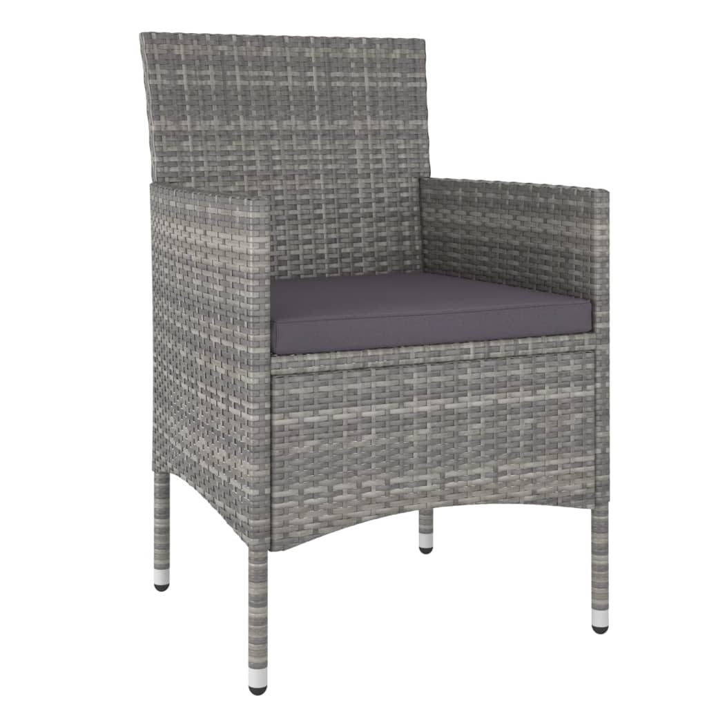 3-delige Tuinset poly rattan grijs is nu te koop bij PeponiXL, paradijselijk wonen!