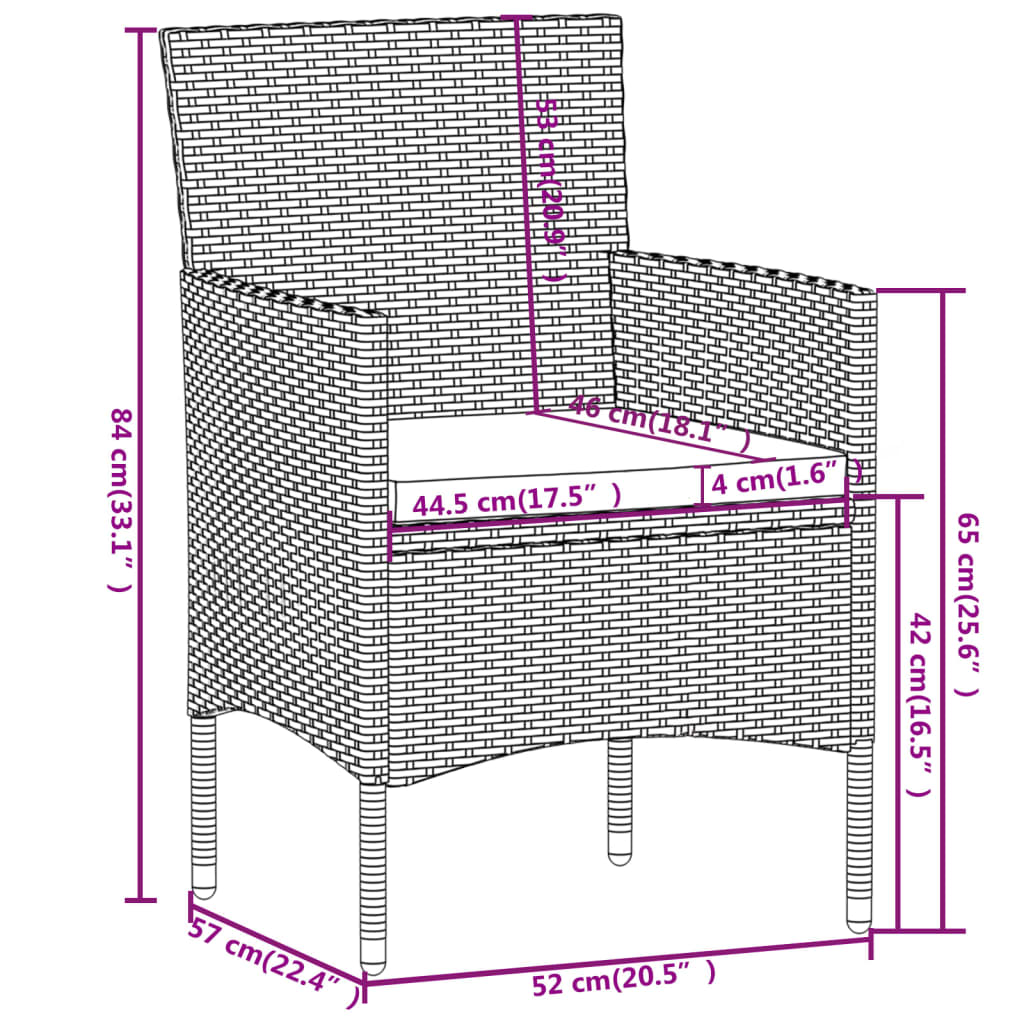 3-delige Tuinset poly rattan grijs is nu te koop bij PeponiXL, paradijselijk wonen!