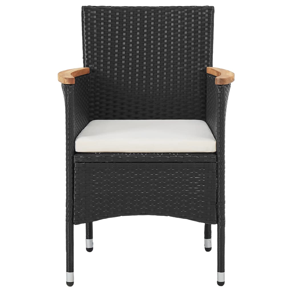 3-delige Tuinset poly rattan zwart is nu te koop bij PeponiXL, paradijselijk wonen!