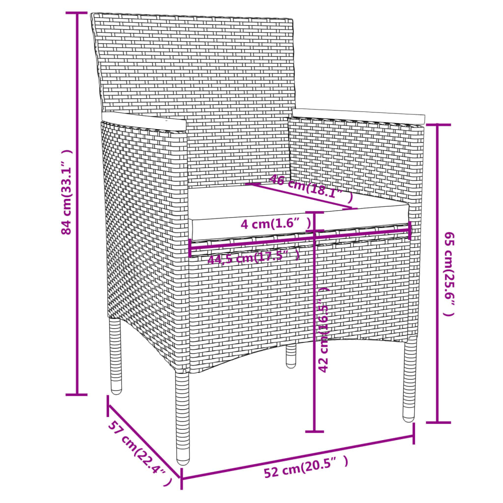 3-delige Tuinset poly rattan zwart is nu te koop bij PeponiXL, paradijselijk wonen!