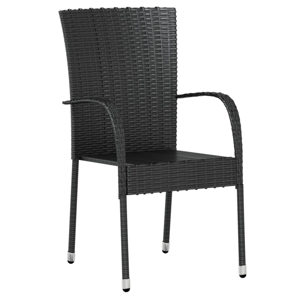 3-delige Tuinset poly rattan zwart is nu te koop bij PeponiXL, paradijselijk wonen!
