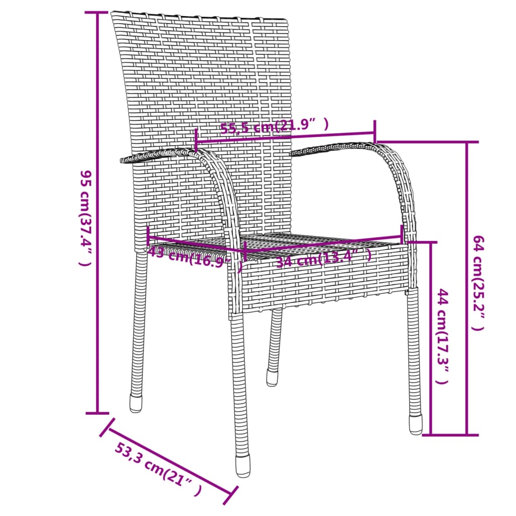 3-delige Tuinset poly rattan zwart is nu te koop bij PeponiXL, paradijselijk wonen!