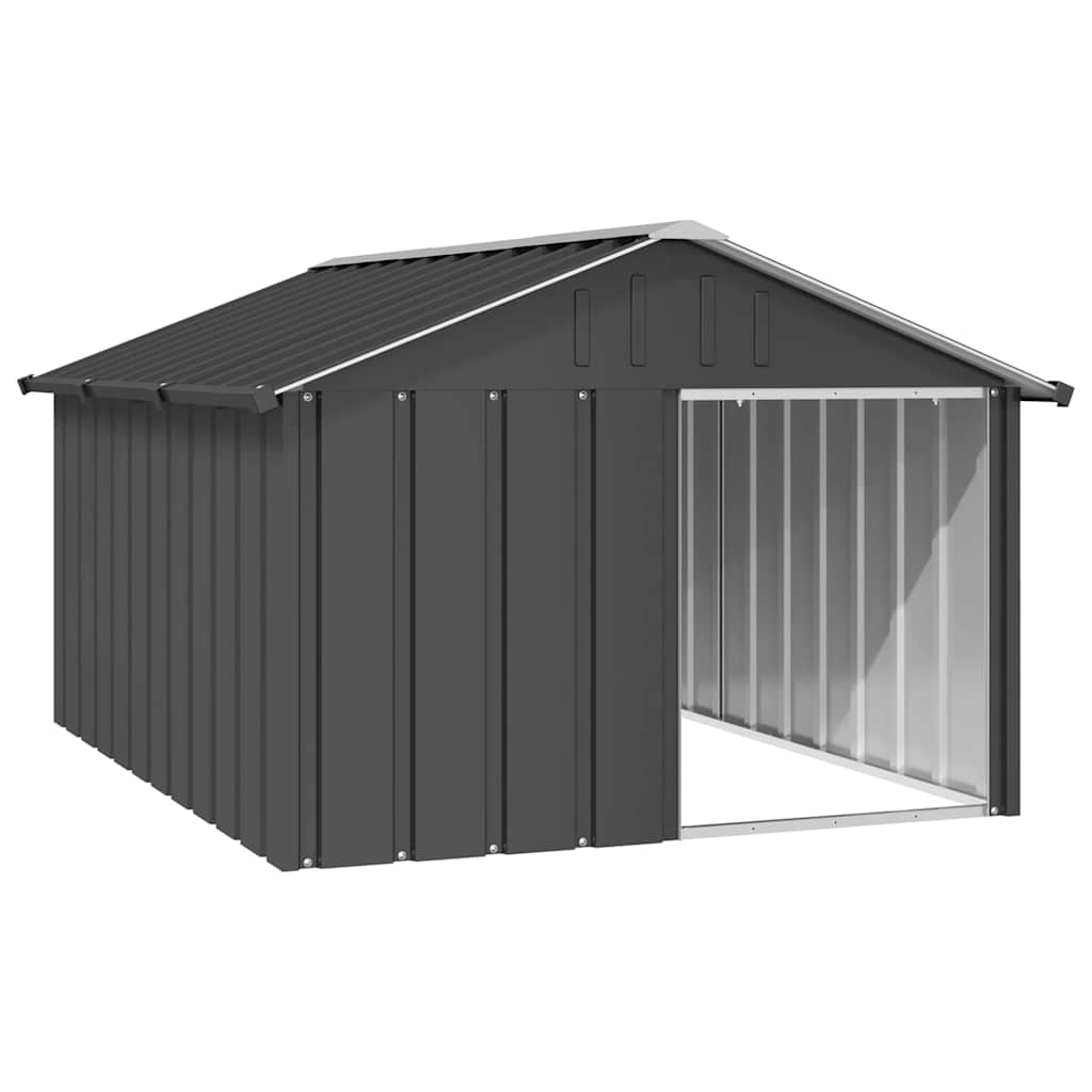 Hondenhok 116,5x153x81,5 cm gegalvaniseerd staal antracietkleur is nu te koop bij PeponiXL, paradijselijk wonen!