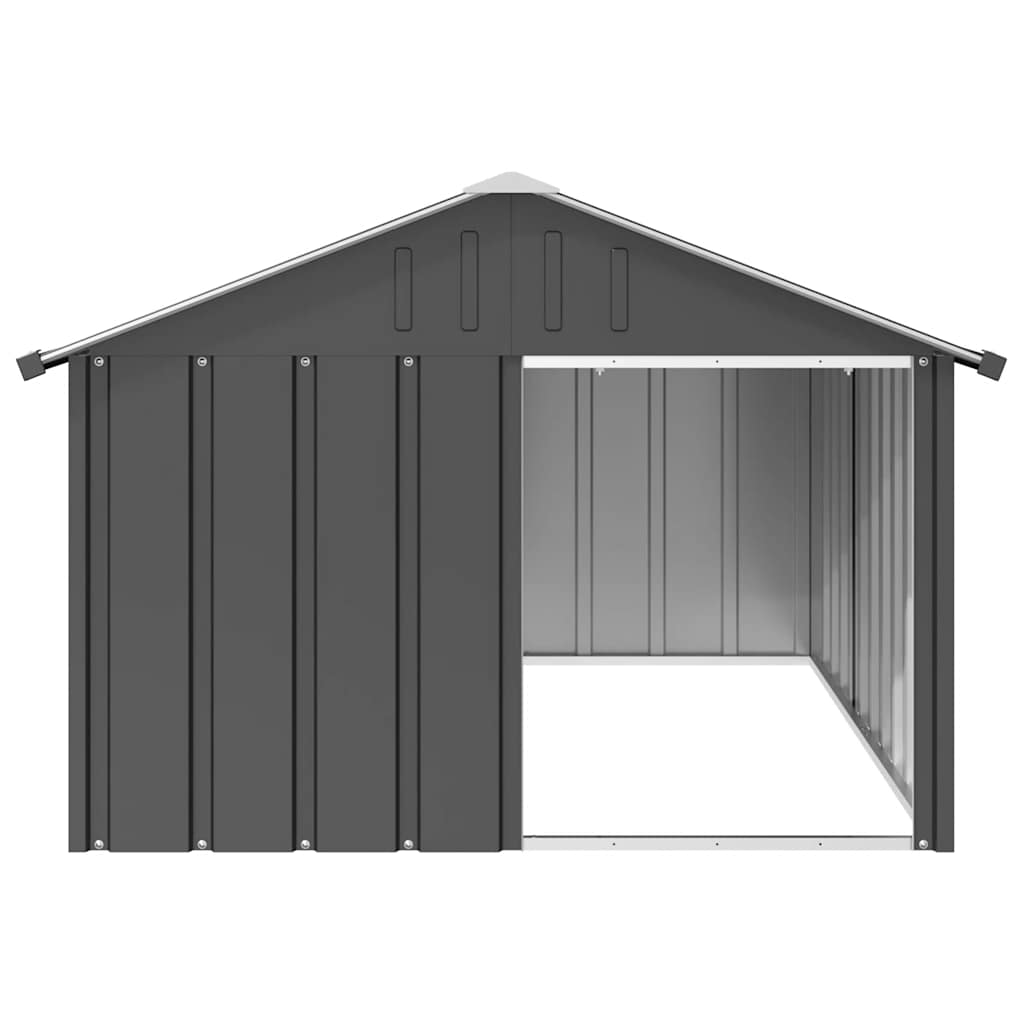 Hondenhok 116,5x153x81,5 cm gegalvaniseerd staal antracietkleur is nu te koop bij PeponiXL, paradijselijk wonen!
