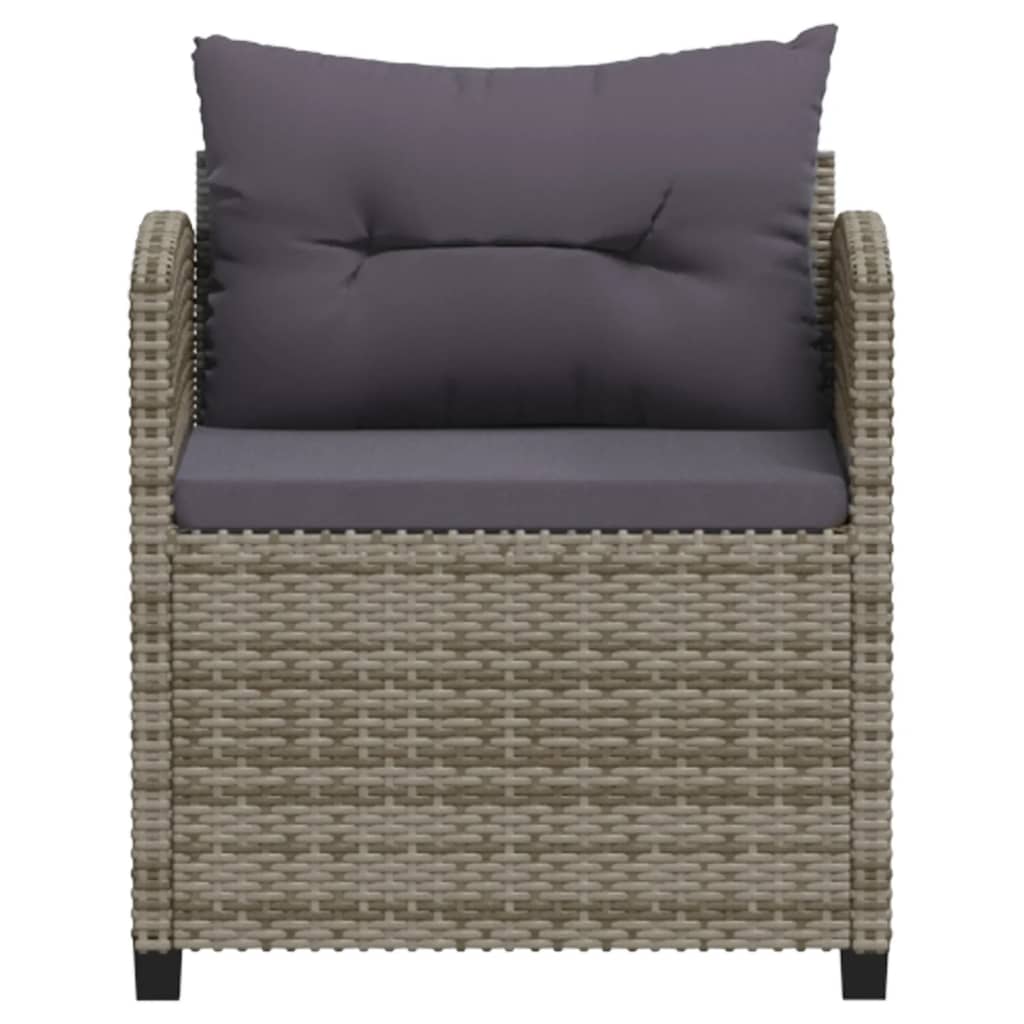 7-delige Loungeset met kussens poly rattan grijs is nu te koop bij PeponiXL, paradijselijk wonen!