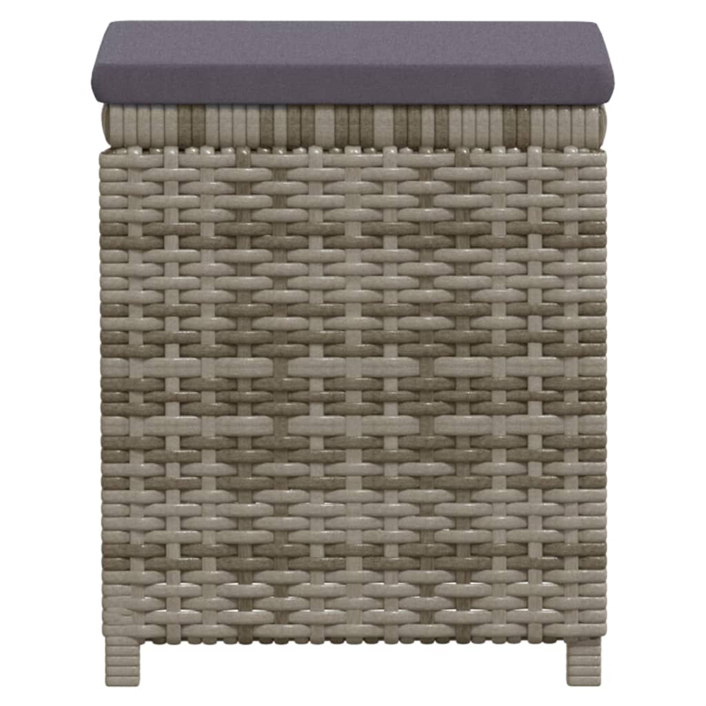 7-delige Loungeset met kussens poly rattan grijs is nu te koop bij PeponiXL, paradijselijk wonen!