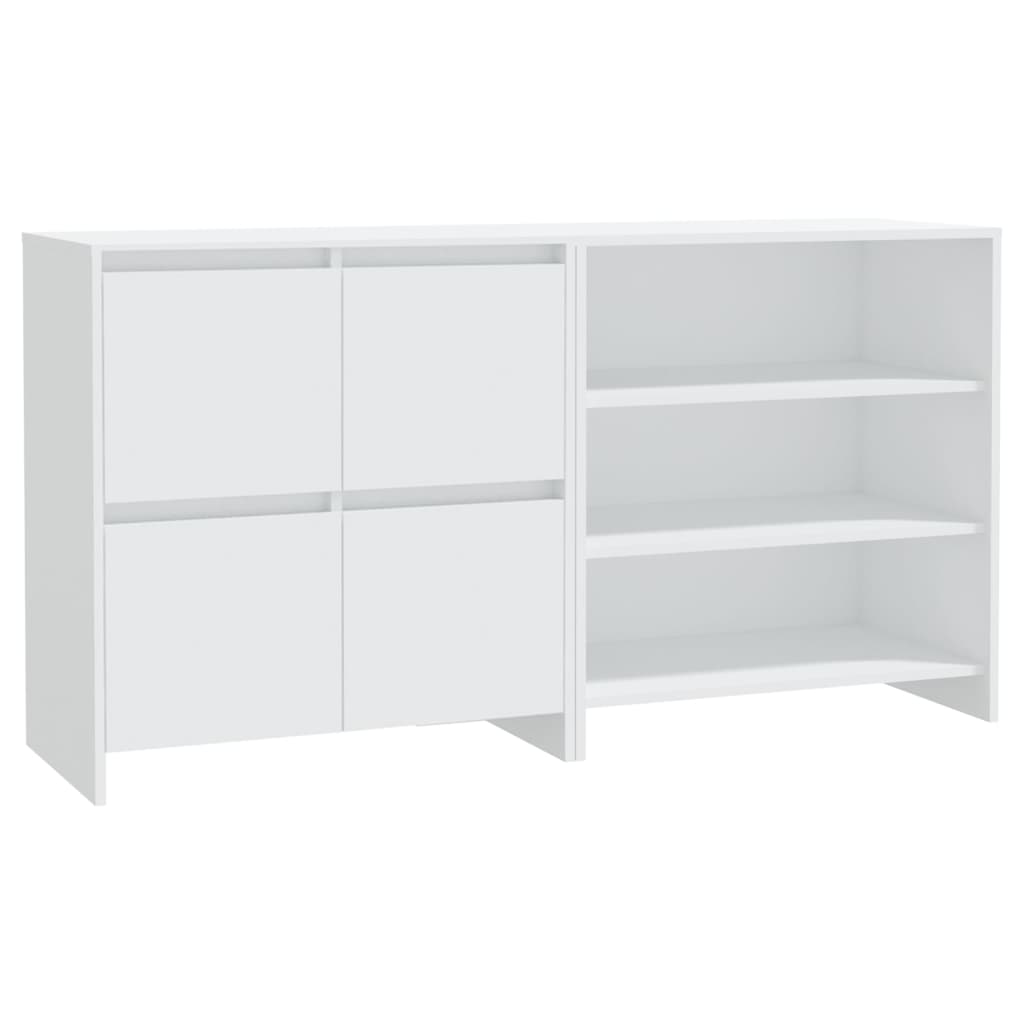 2 st Dressoirs bewerkt hout wit is nu te koop bij PeponiXL, paradijselijk wonen!