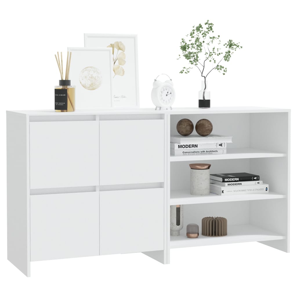 2 st Dressoirs bewerkt hout wit is nu te koop bij PeponiXL, paradijselijk wonen!