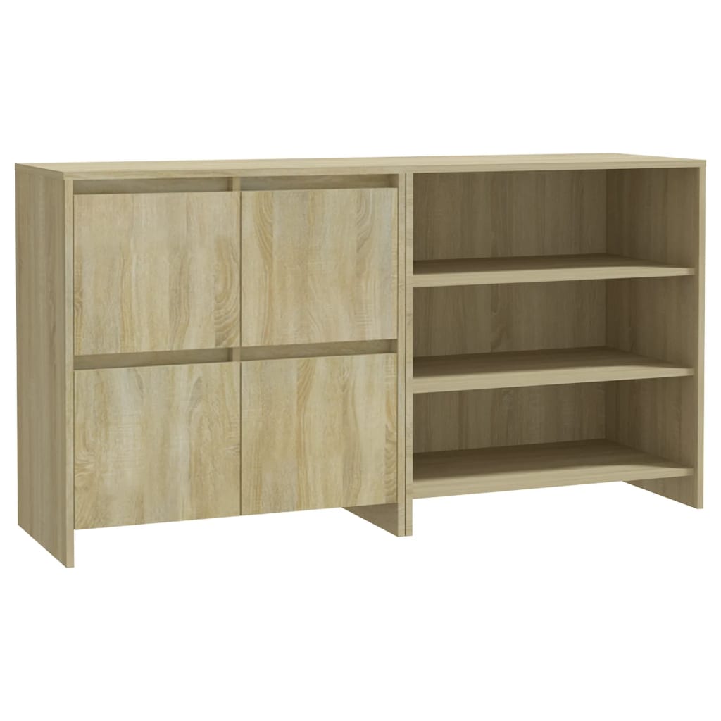 2 st Dressoirs bewerkt hout sonoma eikenkleurig is nu te koop bij PeponiXL, paradijselijk wonen!