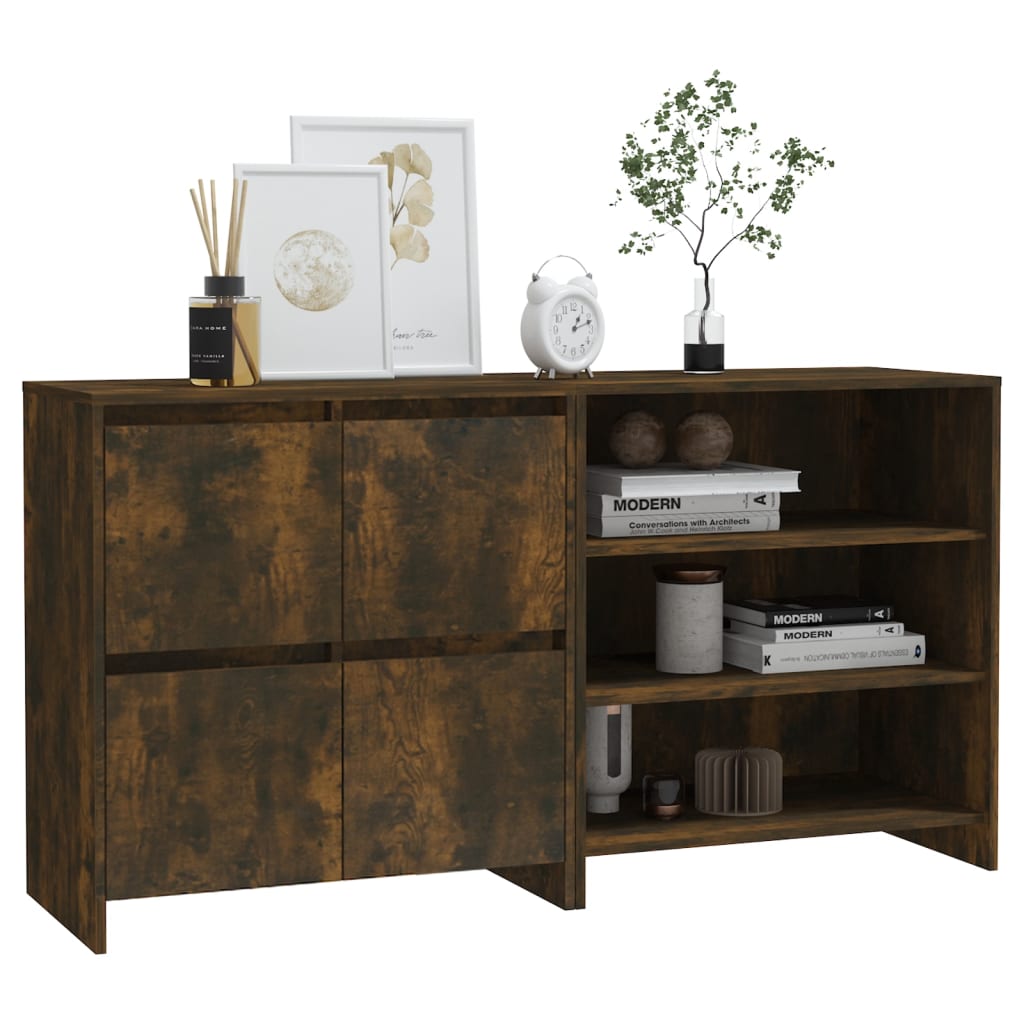 2 st Dressoirs bewerkt hout gerookt eikenkleurig is nu te koop bij PeponiXL, paradijselijk wonen!