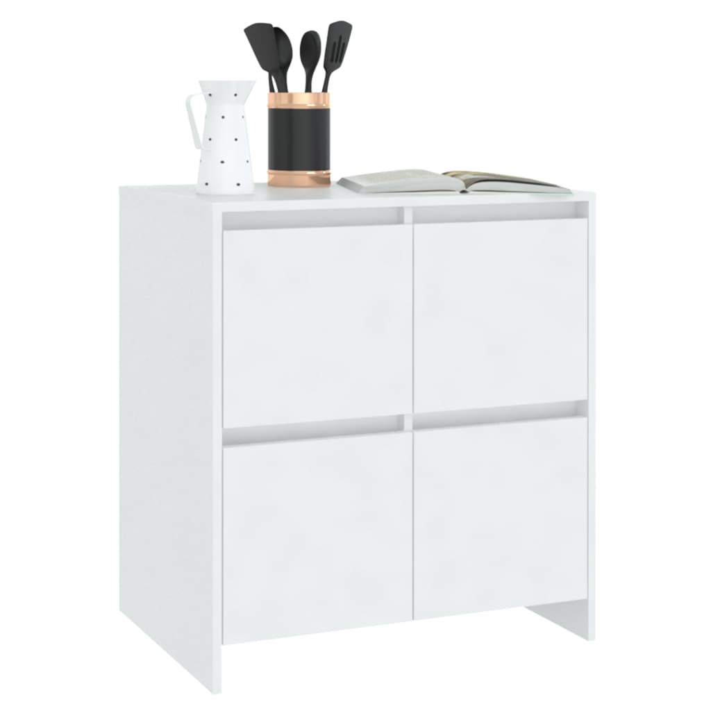 Dressoirs 2 st 70x41x75 cm bewerkt hout wit is nu te koop bij PeponiXL, paradijselijk wonen!
