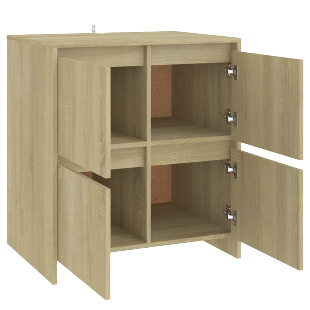 Dressoirs 2 st 70x41x75 cm bewerkt hout sonoma eikenkleurig is nu te koop bij PeponiXL, paradijselijk wonen!