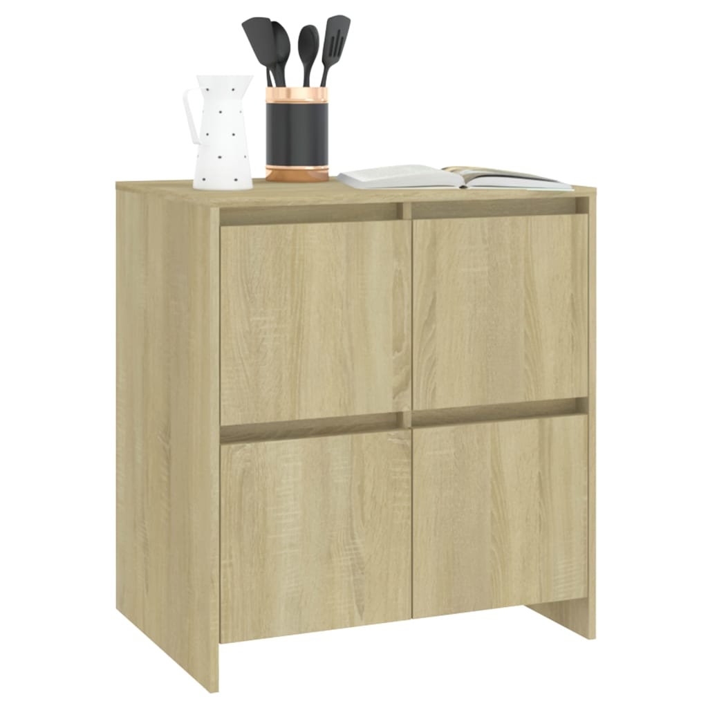 Dressoirs 2 st 70x41x75 cm bewerkt hout sonoma eikenkleurig is nu te koop bij PeponiXL, paradijselijk wonen!