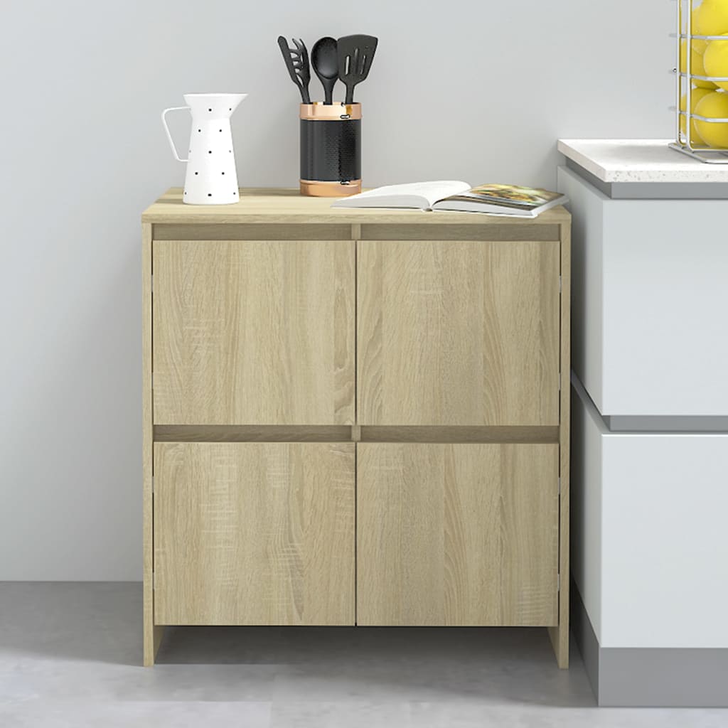 Dressoirs 2 st 70x41x75 cm bewerkt hout sonoma eikenkleurig is nu te koop bij PeponiXL, paradijselijk wonen!