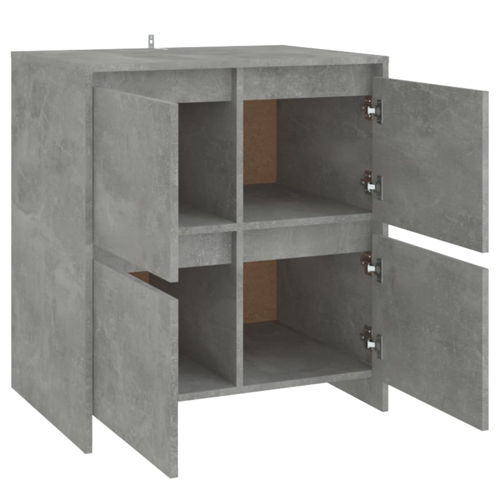 Dressoirs 2 st 70x41x75 cm bewerkt hout betongrijs is nu te koop bij PeponiXL, paradijselijk wonen!