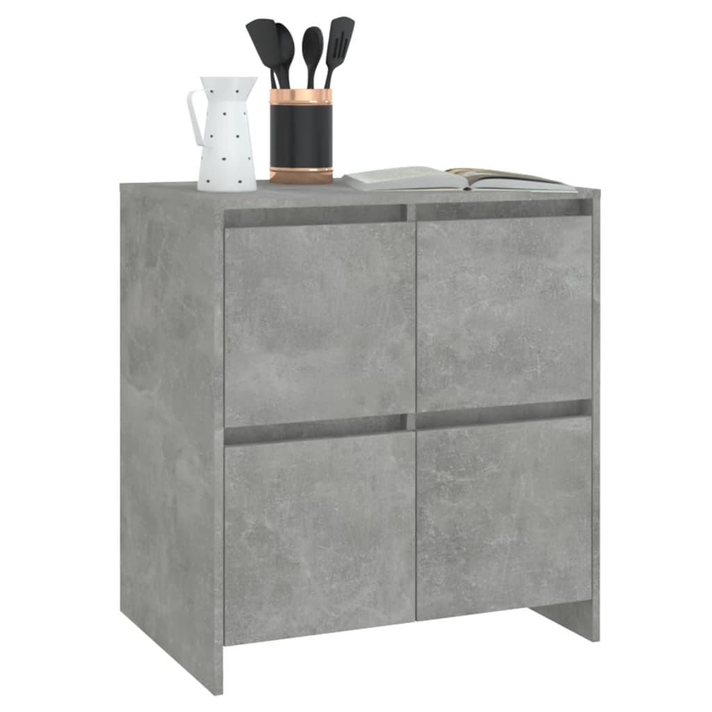 Dressoirs 2 st 70x41x75 cm bewerkt hout betongrijs is nu te koop bij PeponiXL, paradijselijk wonen!