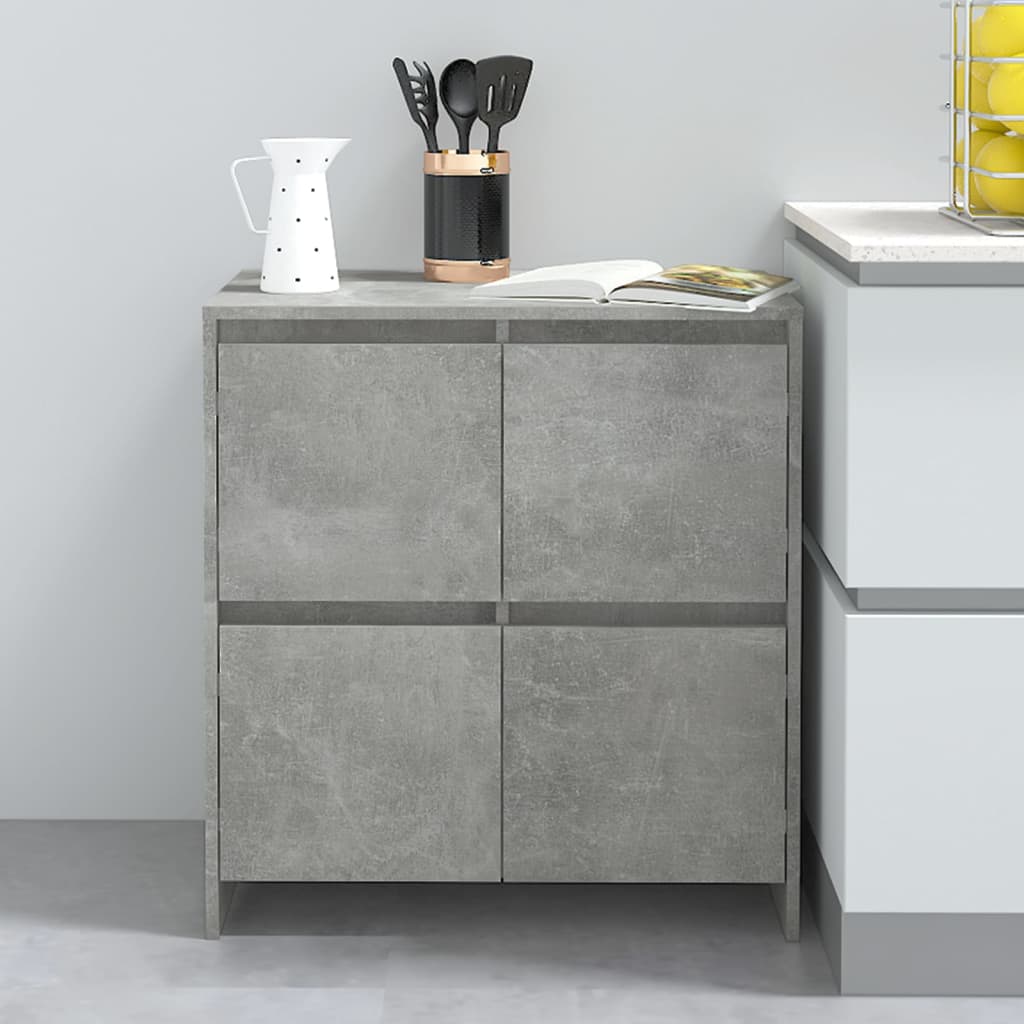 Dressoirs 2 st 70x41x75 cm bewerkt hout betongrijs is nu te koop bij PeponiXL, paradijselijk wonen!