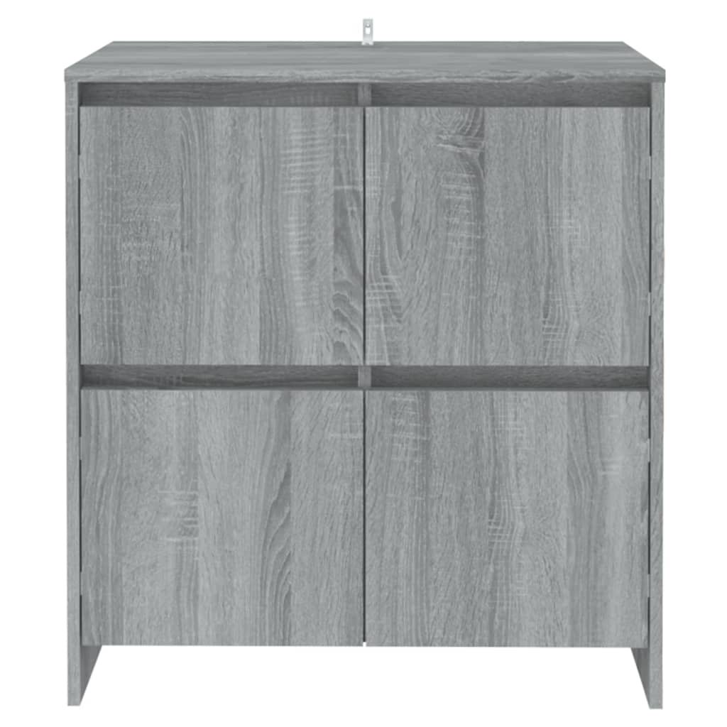 Dressoirs 2 st 70x41x75 cm bewerkt hout grijs sonoma eikenkleur is nu te koop bij PeponiXL, paradijselijk wonen!