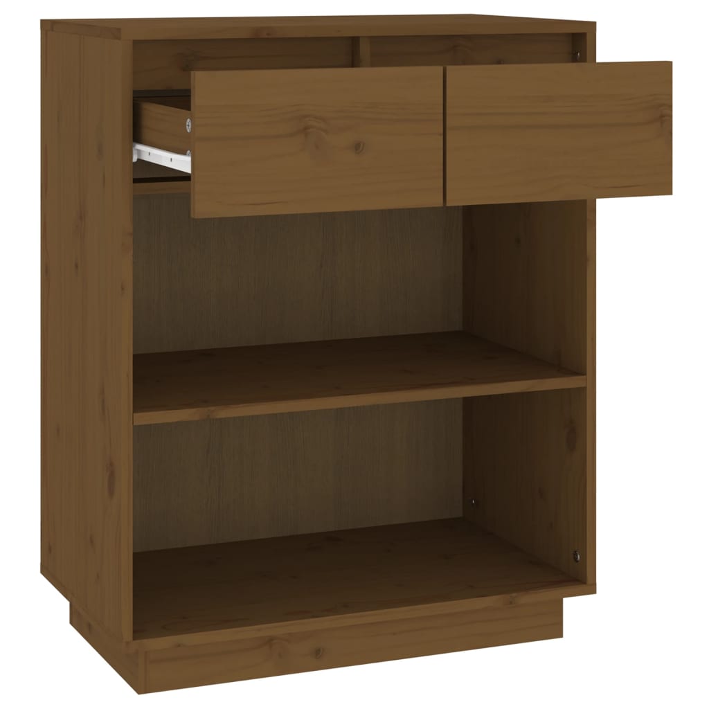 Wandkast 60x34x75 cm massief grenenhout honingbruin is nu te koop bij PeponiXL, paradijselijk wonen!