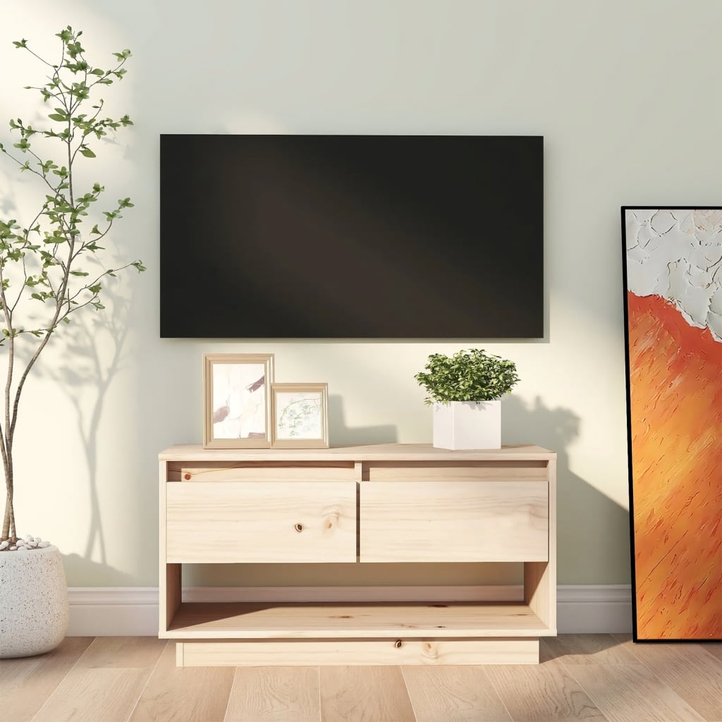 Tv-meubel 74x34x40 cm massief grenenhout is nu te koop bij PeponiXL, paradijselijk wonen!