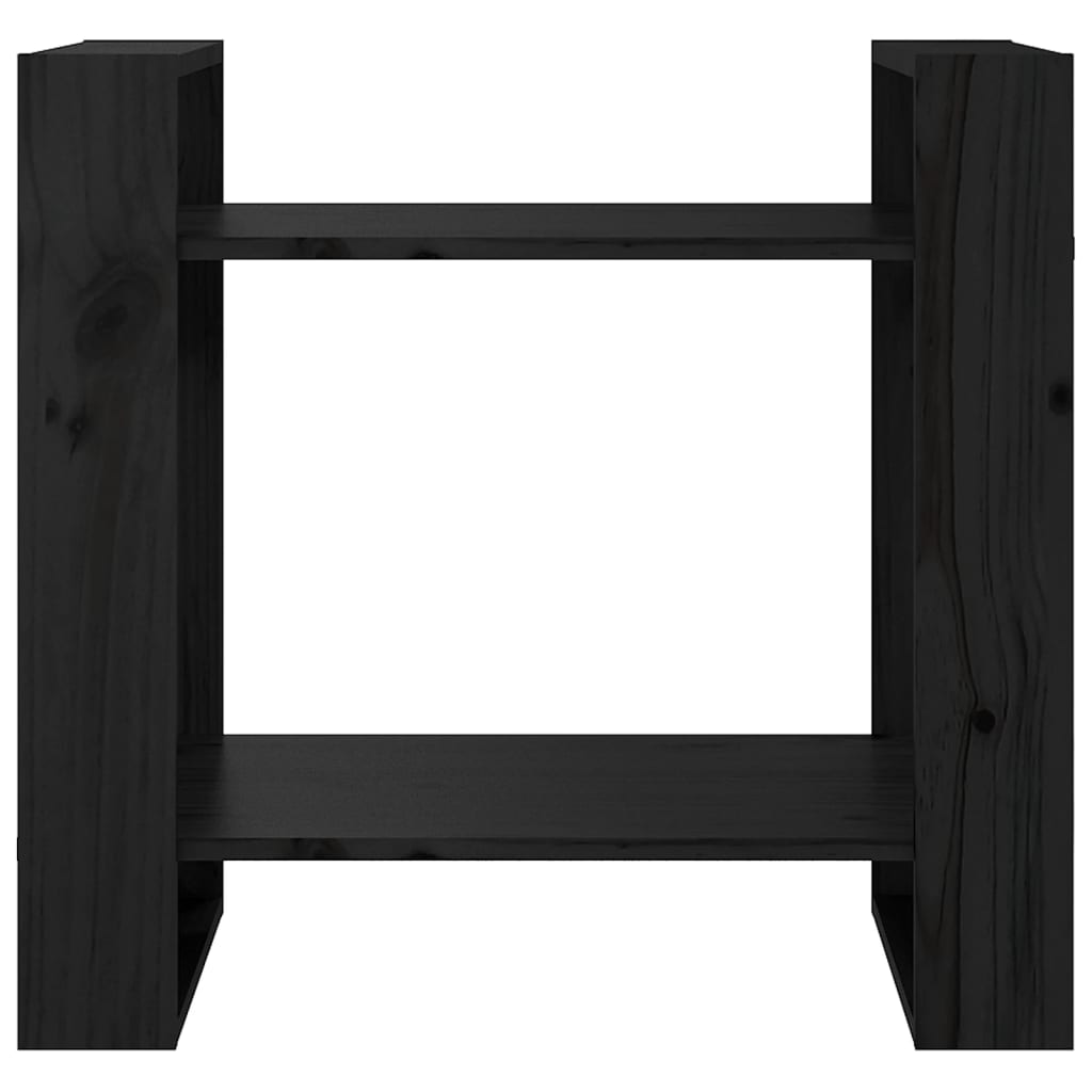 Boekenkast/kamerscherm 60x35x57 cm massief grenenhout zwart is nu te koop bij PeponiXL, paradijselijk wonen!