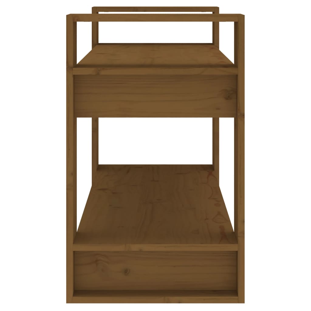 Boekenkast/kamerscherm 80x35x56,5 cm massief hout honingbruin is nu te koop bij PeponiXL, paradijselijk wonen!