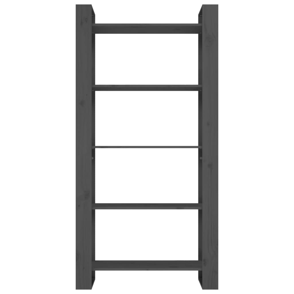 Boekenkast/kamerscherm 80x35x160 cm massief hout grijs is nu te koop bij PeponiXL, paradijselijk wonen!