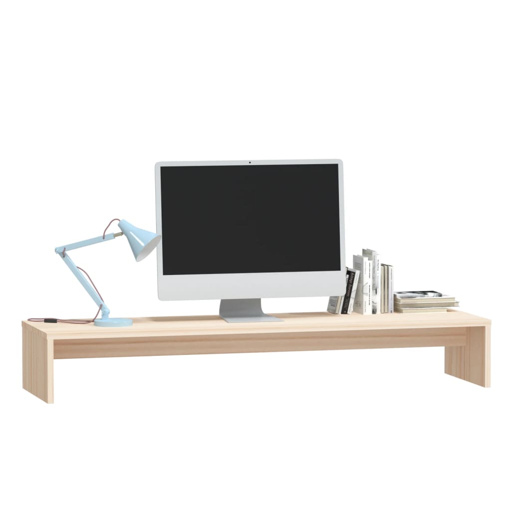 Monitorstandaard 100x27x15 cm massief grenenhout is nu te koop bij PeponiXL, paradijselijk wonen!