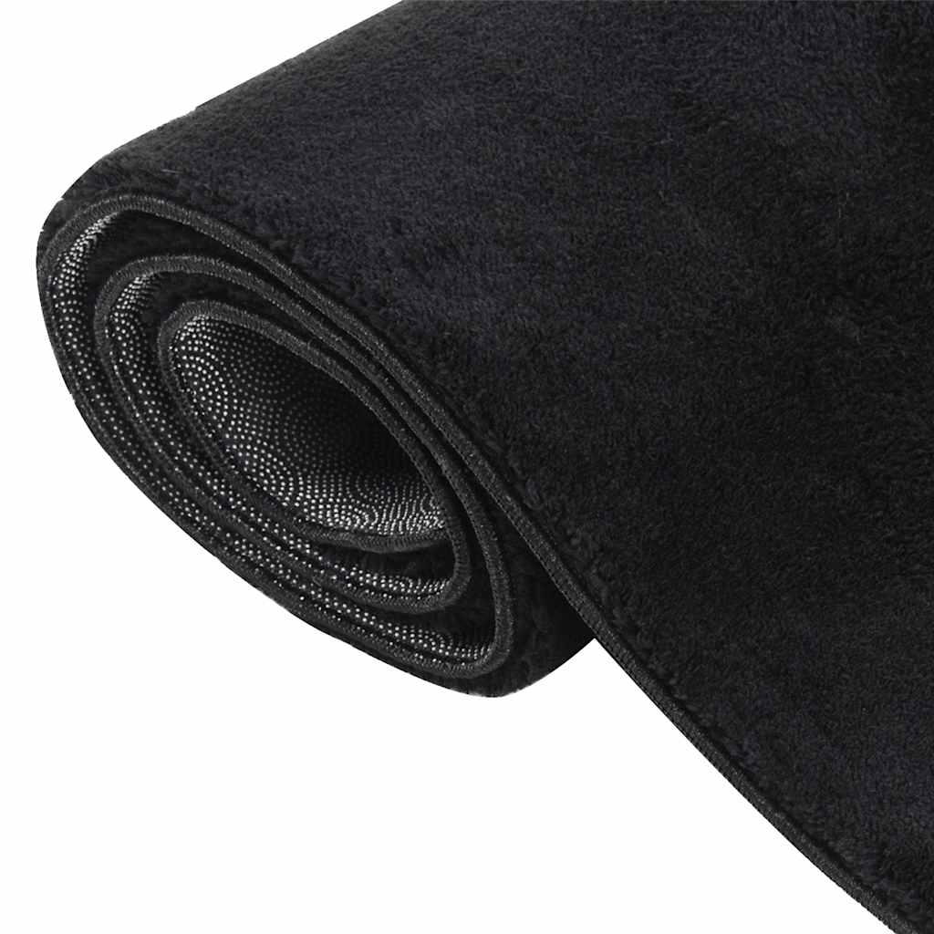 Vloerkleed wasbaar korte pool anti-slip 160x230 cm zwart is nu te koop bij PeponiXL, paradijselijk wonen!