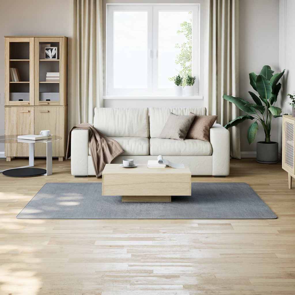 Vloerkleed wasbaar korte pool anti-slip 160x230 cm grijs
