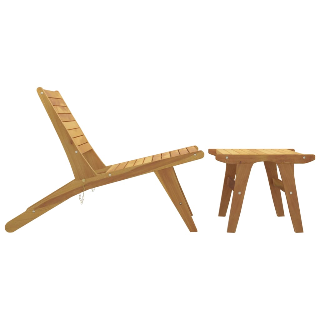 Tuinstoel met voetensteun massief teakhout is nu te koop bij PeponiXL, paradijselijk wonen!